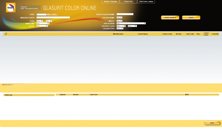 Find Colour Code With Glasurit Color - Car Spray Paint Colour Chart Uk